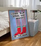 Leave Your Shoes And Worries At The Door Art Print, Porch Decor Wall Hanging  - Image 2