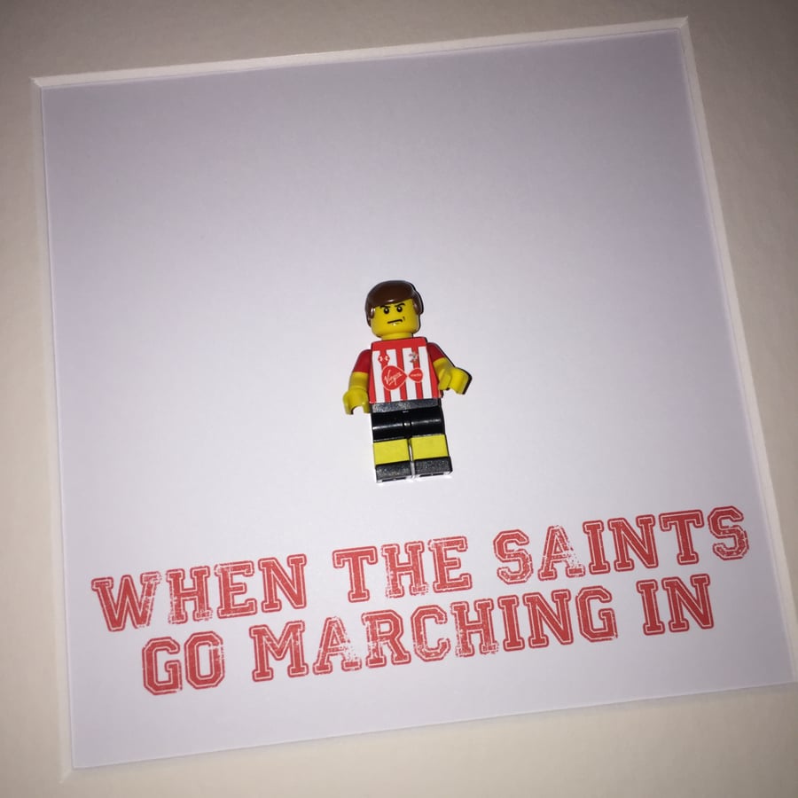 SOUTHAMPTON FC - Framed custom Lego minifigure - Football - Footballer