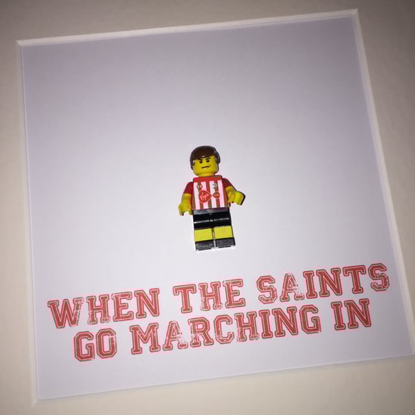 SOUTHAMPTON FC - Framed custom Lego minifigure - Football - Footballer