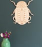 Large Wood Wooden Folk Art Beetle Wall Hanging  - Image 5