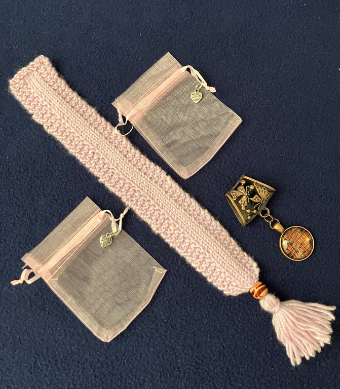 Vintage Books in a Library Scarf Bail and bookmark set