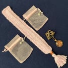 Book Lovers Vintage Books in a Library Scarf Bail and bookmark set