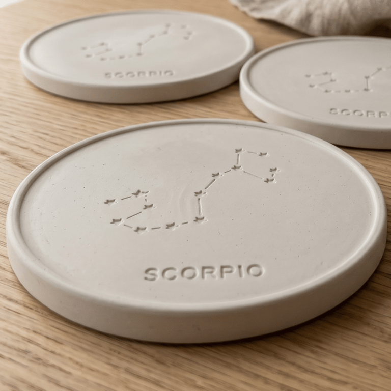 Scorpio Star Sign Drinks Coaster - Sign of the Zodiac Birthday Gift