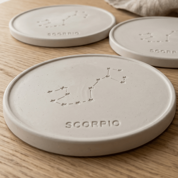Scorpio Star Sign Drinks Coaster - Sign of the Zodiac Birthday Gift