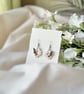 Floral Polymer Clay Earrings - Delicate Rose Botanical Drops - Image 4