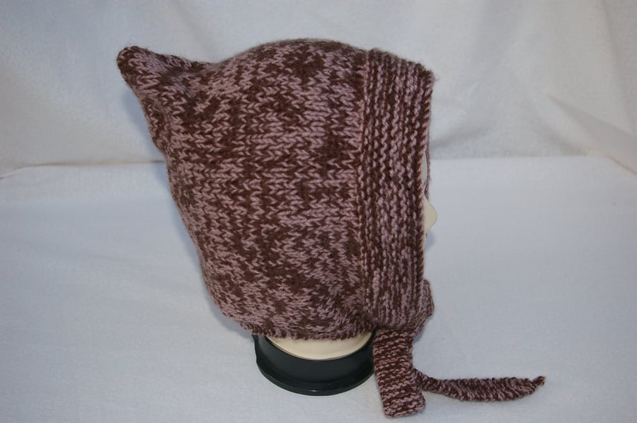 Pixie Hat or Hood in browns