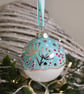 Winter wildflower ceramic Christmas bauble - Image 4