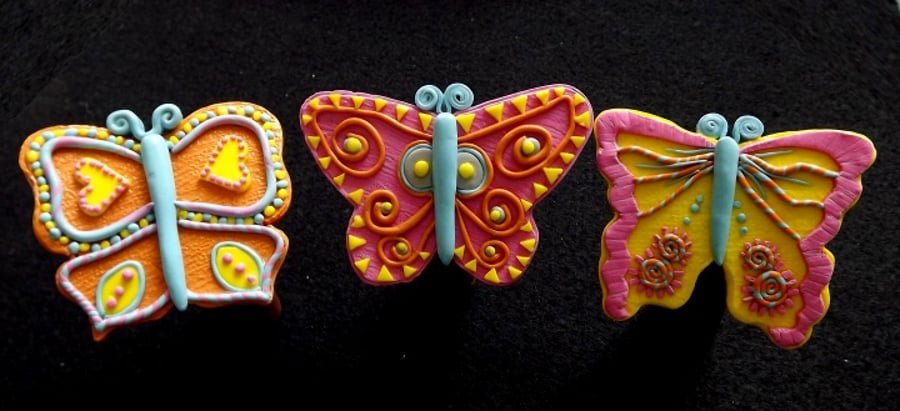 Butterfly Garden Cane Toppers