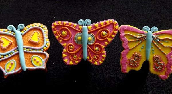 Butterfly Garden Cane Toppers