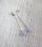 Earrings, Sterling Silver Long Stick and Blue Lace Agate Gemstone Droppers - Image 4