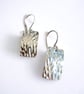 Sterling silver textured earrings.  - Image 1