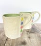 Handmade porcelain button mug. Cup. - Image 1