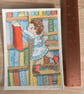 My Favourite Book, miniature watercolour painting, paper, trading card - Image 2