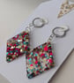 Diamond Shaped Resin Earrings - Image 2