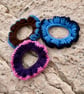 Handmade Crochet Scrunchie - Small Hair Tie - Colourful Hair Accessory