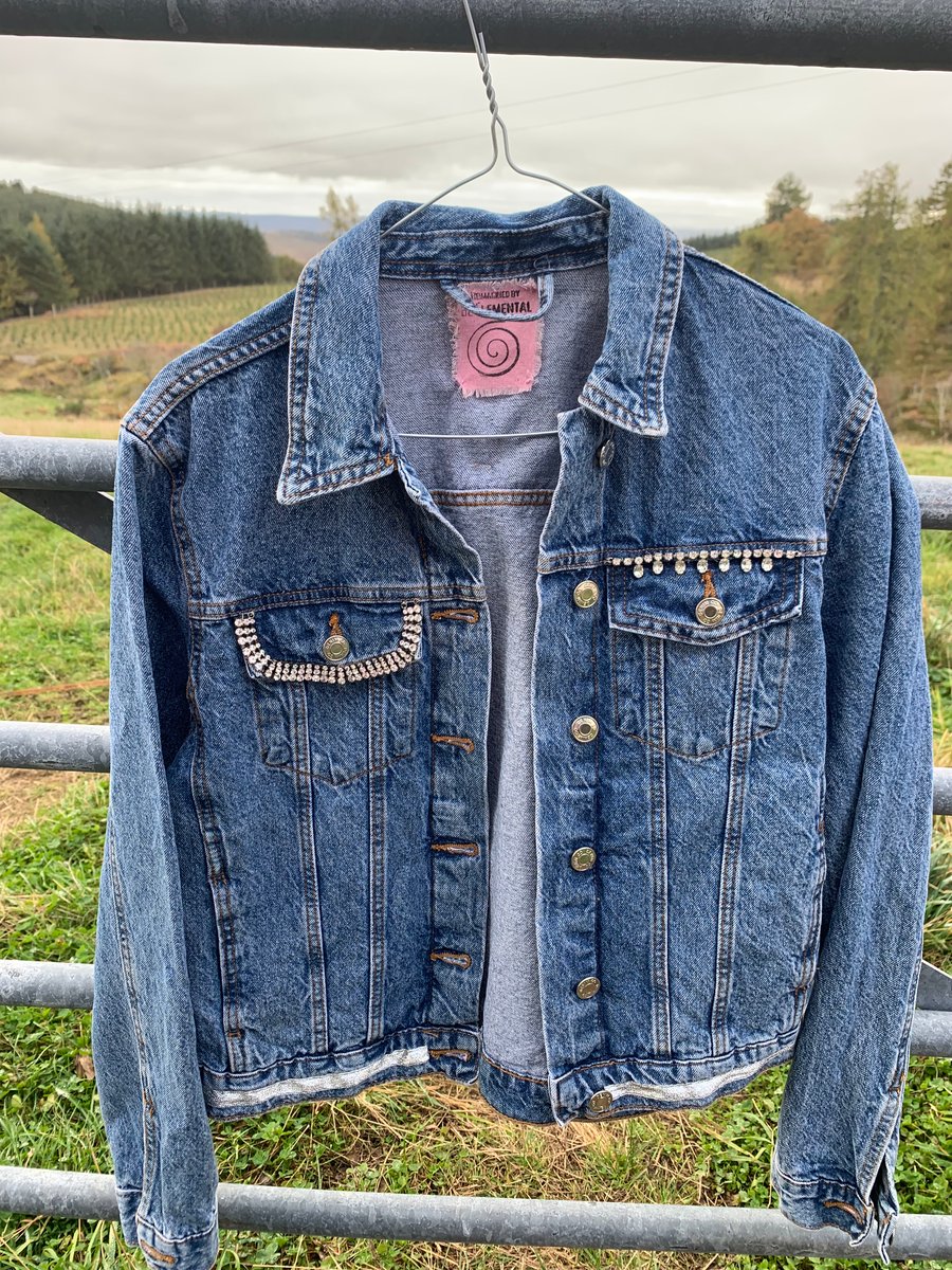"Sparkle" reimagined denim jacket