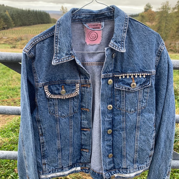 "Sparkle" reimagined denim jacket