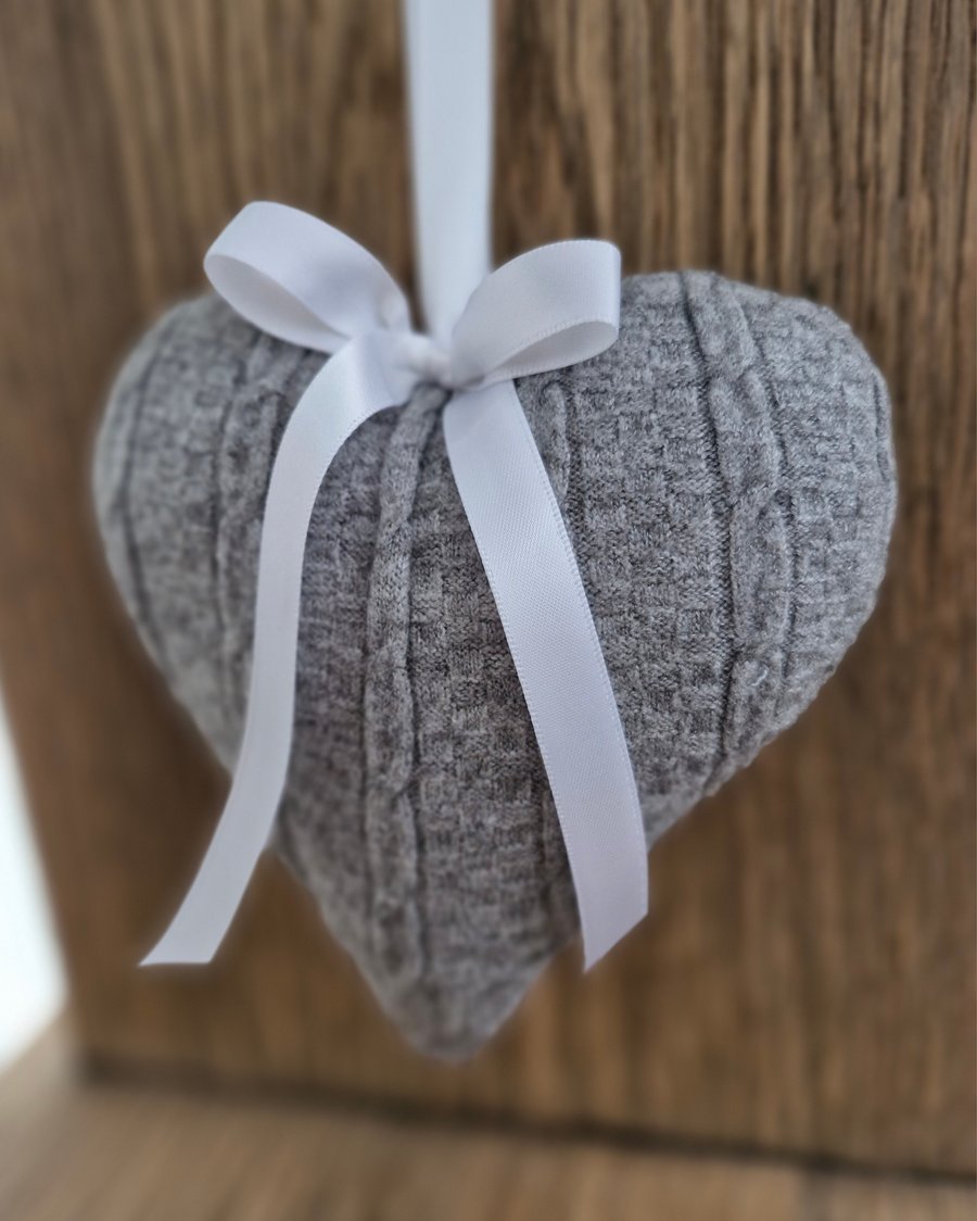 Mothers Day Hanging Love Heart Handmade Using The Clothing of a Loved one