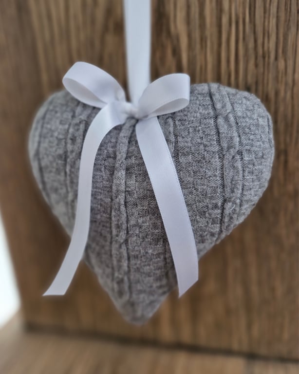 Mothers Day Hanging Love Heart Handmade Using The Clothing of a Loved one