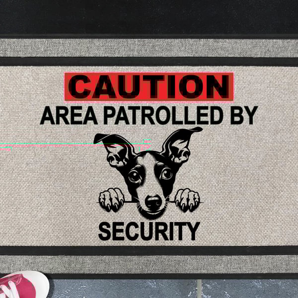 Italian Greyhound Security Door Mat No.1 - All Weather Doormat - 45x70cm 