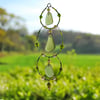 Olive green glass sun catcher