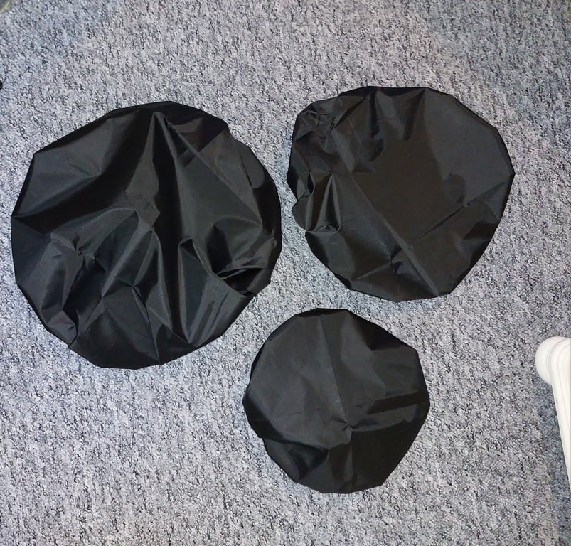 Triple pack feed and bucket covers