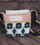 Upcycled Coffee Sack - Mini Shoulder Bag - Blue pattern - Image 3