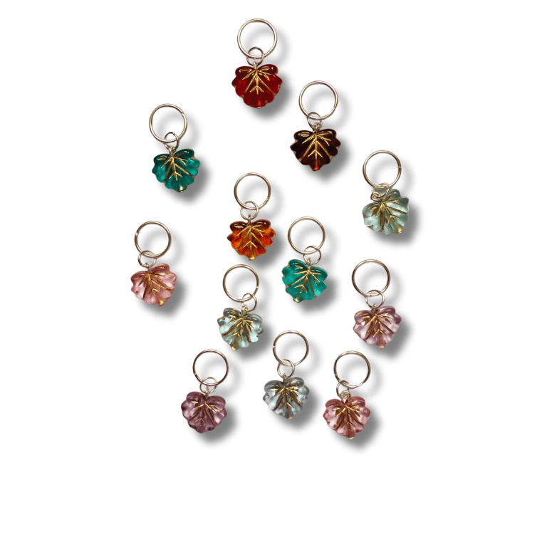 Leaf Stitch Markers - Jelly Leaves