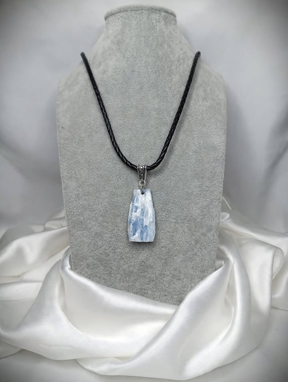 Raw Kyanite Pendant Necklace