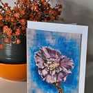 Purple Bloom blank card 6 x 4"