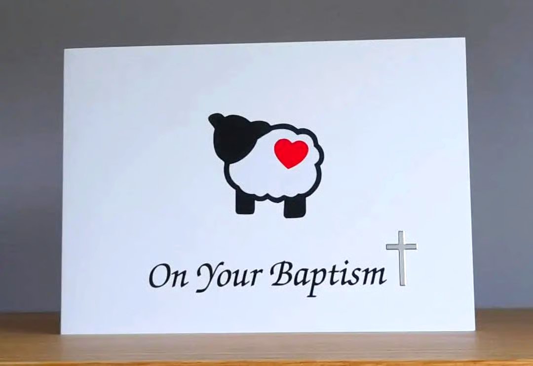 A6 On Your Baptism Greeting Card 