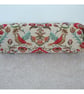 Bolster Cushion Cover 18"x8" Birds Gold 8x18 Round Cylinder Tapestry Red
