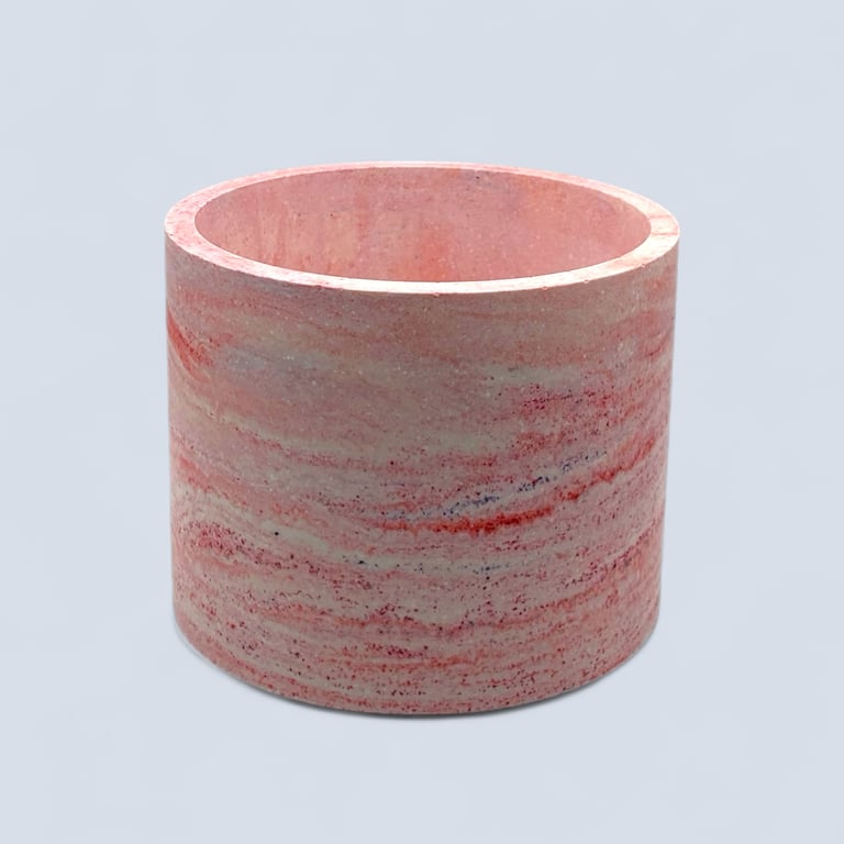 Lilac and Raspberry Swirl Plant Pot  - Large Marbled Pot Holder