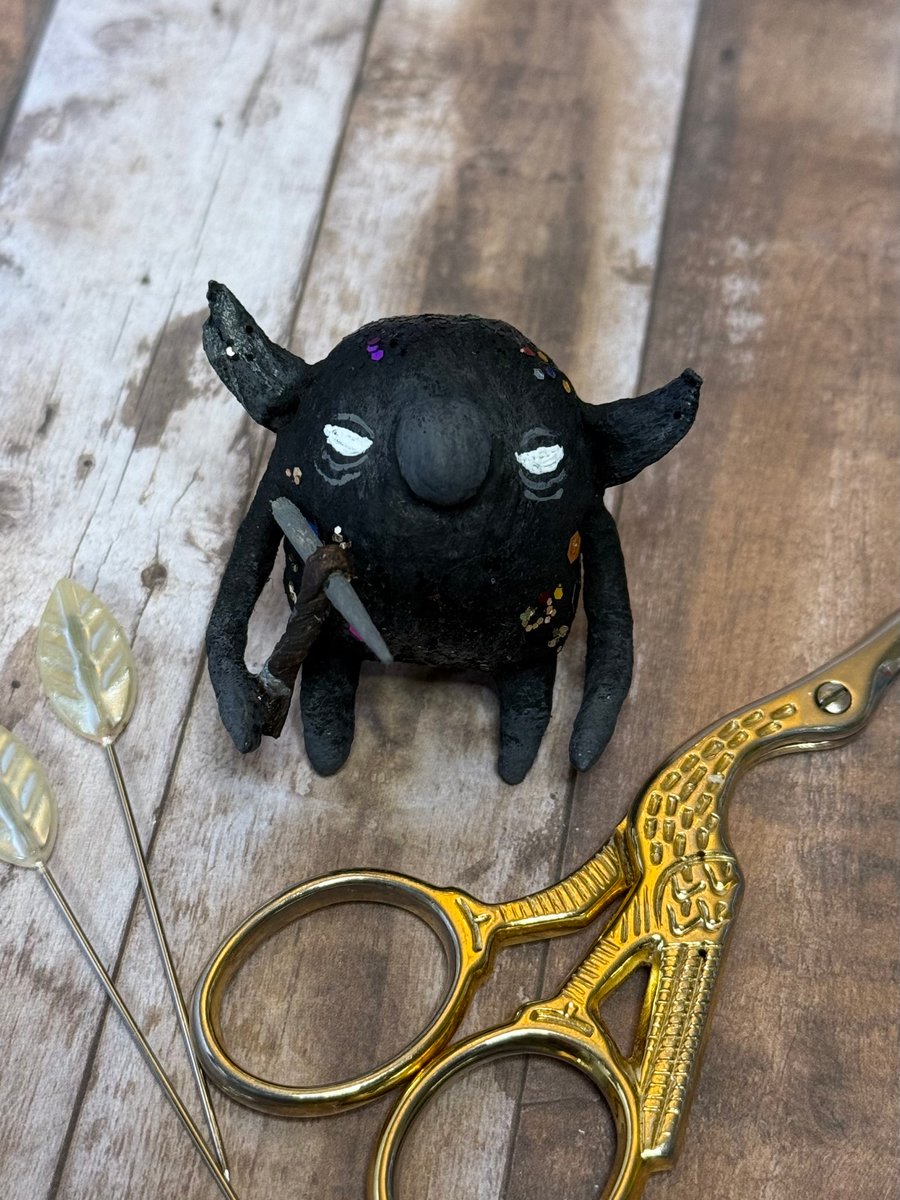 Spun Cotton Coblynau Art Doll Pwt