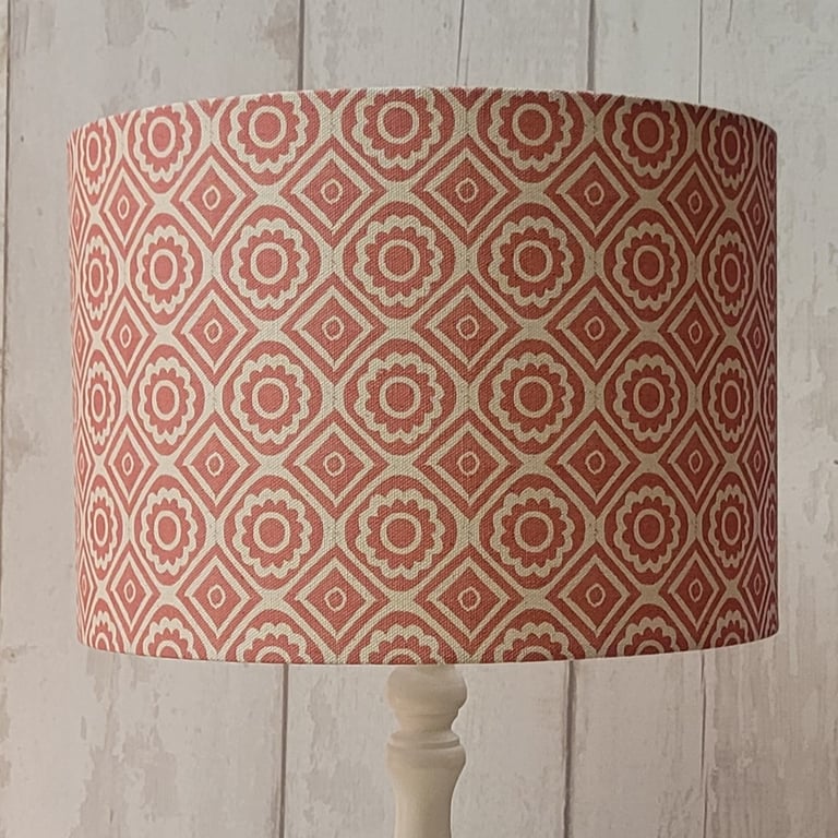30cm drum lampshade in pink 'Rebecca'