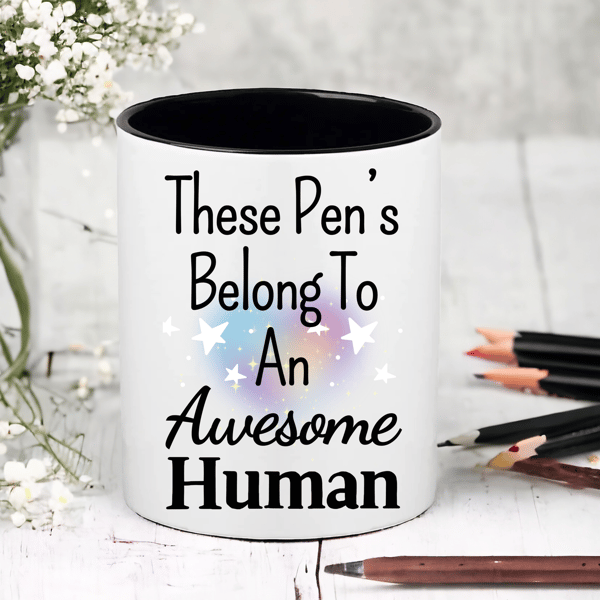 These Pens Belong To An Awesome Person - Novelty Funny Pen  Pencil Pot