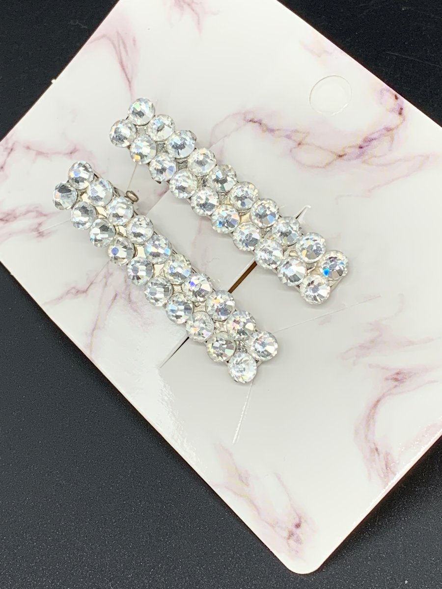 Large Diamante Hair Clips