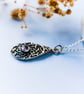 Recycled Silver Mandala Teardrop Pendant - Image 4
