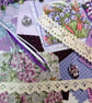 Mini purple and lilac slow stitching or junk journal kit for a beginner - Image 5