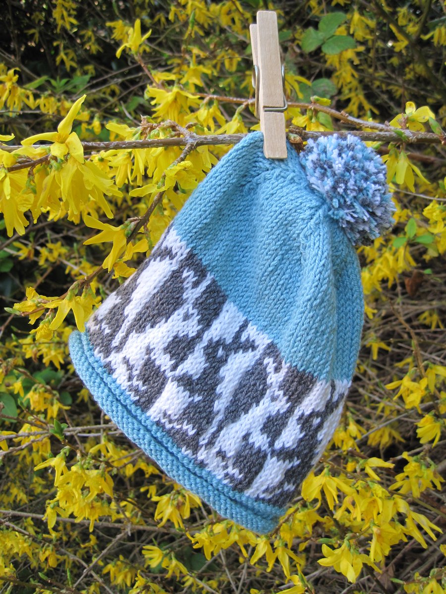 KNITTING PATTERN to make a Fair Isle Bunny Baby Hat
