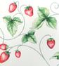 "Summer Strawberries" A5 Watercolour and Pen Original Art Print