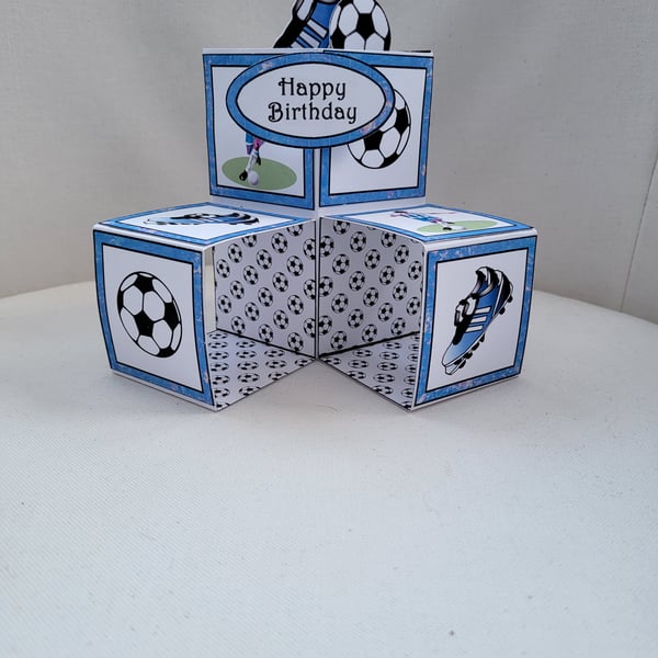 Birthday card for football fan, Football card, 3d birthday card,  