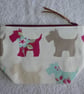 Scottie Dog Print Zipped Purse. Fully Lined with Gusset and Zip Pull. - Image 3