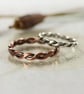 Copper Twist Ring Hammered Chunky Rope Ring - Unisex - Image 4