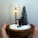 Penguin Miniature Terrarium Snow Globe Christmas Diorama Gift Handmade Lamp