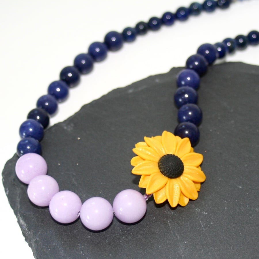 Sunflower necklace