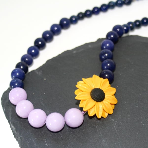 Sunflower necklace