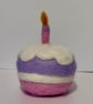 Handmade Needlefelted Birthday Cake Ornament