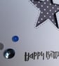 Navy Blue and White Polka Dot Star Aperture Birthday Card - Image 6