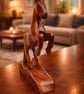 Antique Hand Carved Wooden Horse Figurines Set of 3 Vintage Rustic Home Decor - Image 6